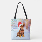 Laat het met Kerstmis feestdag doen Chihuahua Dog Tote Bag (Achterkant)