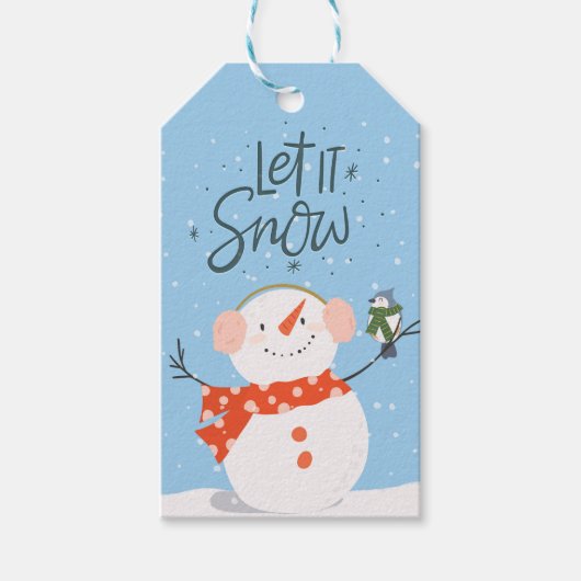 Laat het met Kerstmis gaan Cadeaulabel (Voorkant)