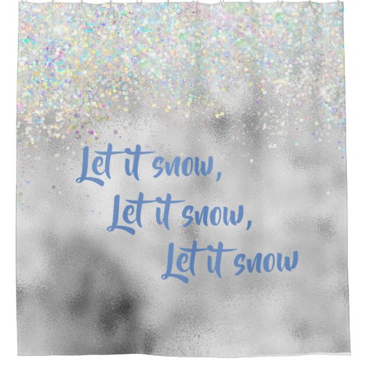 Laat het met Kerstmis gaan Douchegordijn (Voorkant)