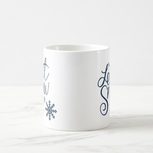 Laat het met Kerstmis Mok sneeuwen (Center)