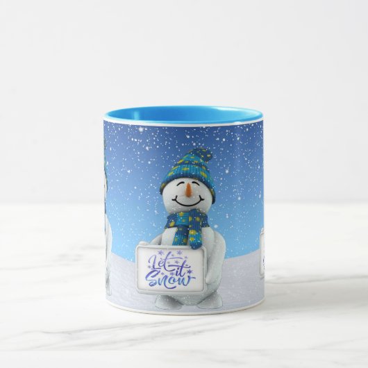 Laat het met Kerstmis Mok sneeuwen (Midden)