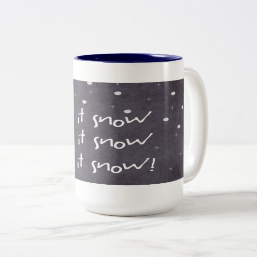 Laat het met Kerstmis Mok sneeuwen (Voorkant rechts)