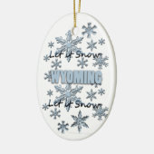 Laat het met Wyoming kerstversiering sneeuwen Keramisch Ornament (Links)