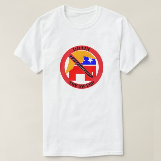 LAAT HET MOERAS LEEGLOPEN #VOTEOUTGOP T-SHIRT (Design voorkant)