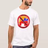 LAAT HET MOERAS LEEGLOPEN #VOTEOUTGOP T-SHIRT (Voorkant)