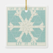 Laat het naaien Quilt Porselein Vakantie Ornament (Achterkant)