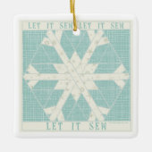 Laat het naaien Quilt Porselein Vakantie Ornament (Voorkant)