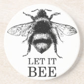 Laat het  Natuur Bumble Bee zijn Zandsteen Onderzetter (Voorkant)