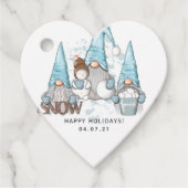 Laat het noordse gnomen sneeuwen bedankjes labels (Voorkant)