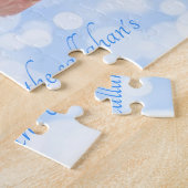 Laat het nu blauwe puzzle sneeuwen legpuzzel (Zijkant)