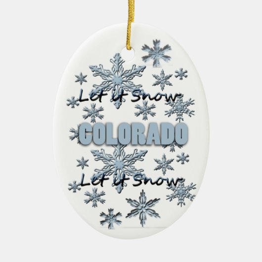 Laat het nu Colorado kerstversiering Sneeuwen Keramisch Ornament (Voorkant)