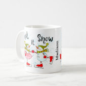 Laat het nu dansen van Snowmen Couple Koffiemok (Voorkant links)