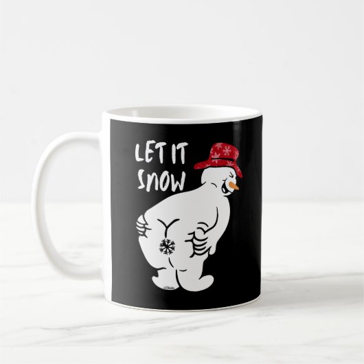 LAAT HET NU grappige sneeuwman ZIJN Koffiemok (Links)