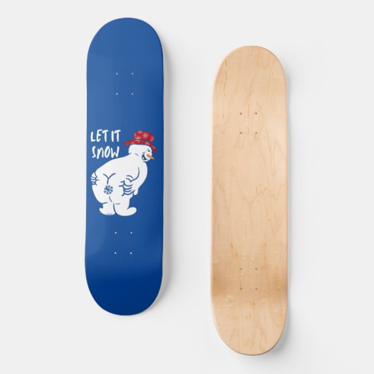 LAAT HET NU grappige sneeuwman ZIJN Persoonlijk Skateboard (Voorkant)
