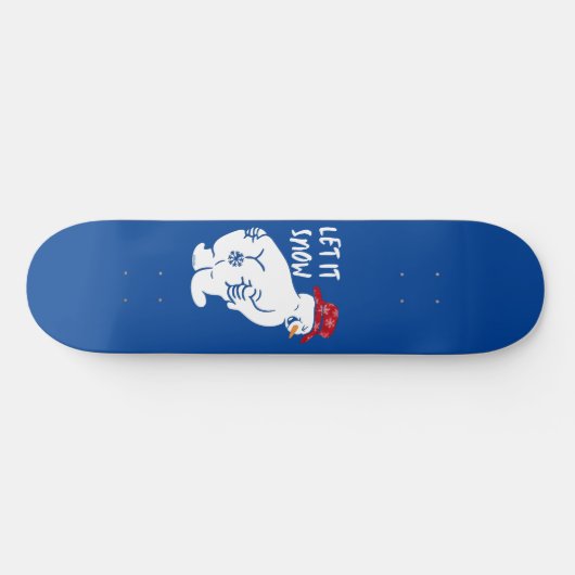 LAAT HET NU grappige sneeuwman ZIJN Persoonlijk Skateboard (Horizontaal)