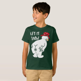 LAAT HET NU grappige sneeuwman ZIJN T-shirt