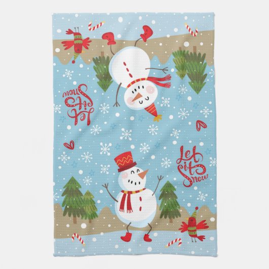 Laat het nu keukenhanddoek sneeuwen (Verticaal)