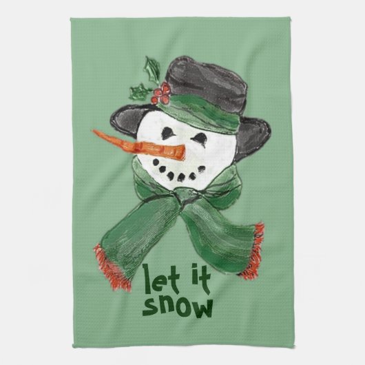 laat het nu Kitchen Towel sneeuwen Theedoek (Verticaal)