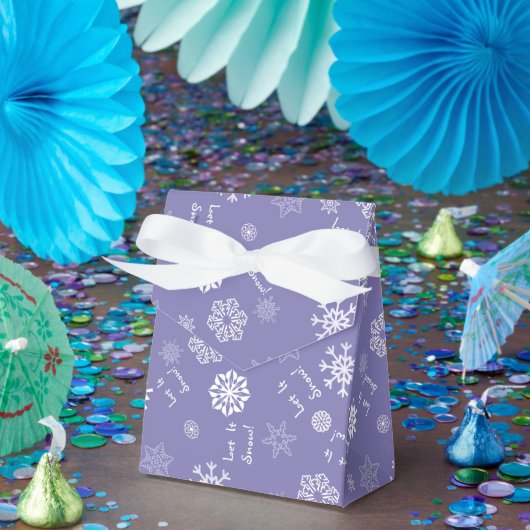 Laat het nu Lavender Sneeuwen Bedankdoosjes (Feest)