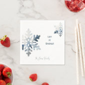 Laat het nu op maat gesneden snowflake Cocktail Servet (Insitu)