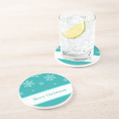 Laat het Onderzetter sneeuwen, Aqua (Zijkant)