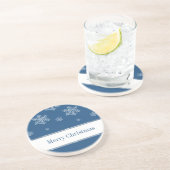 Laat het Onderzetter sneeuwen, blauw (Zijkant)