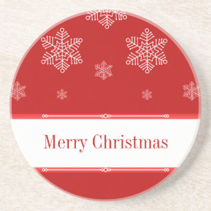 Laat het Onderzetter sneeuwen, rood