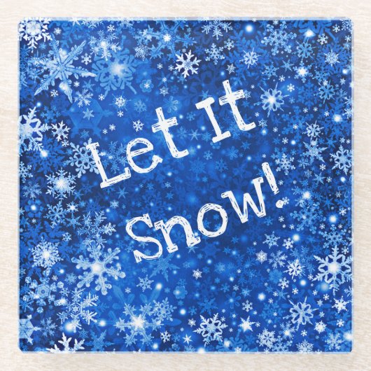 Laat het Onderzetter van het douaneglas sneeuwen (Voorkant)