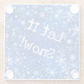 Laat het Onderzetter van het douaneglas sneeuwen (Achterkant)