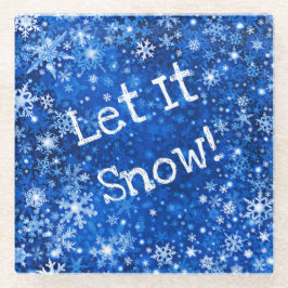 Laat het Onderzetter van het douaneglas sneeuwen Glazen Onderzetter