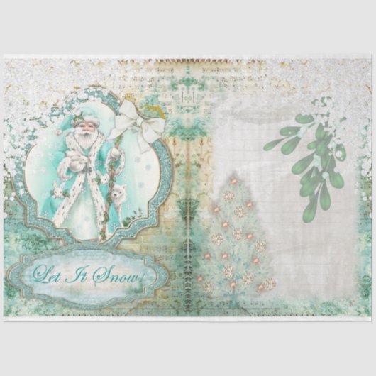 Laat het Ontwerp 1 van de Sneeuwreeks Tissuepapier (Voorkant)