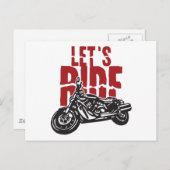 Laat het ontwerp van de motorfiets van Ride Briefkaart (Voorkant / Achterkant)