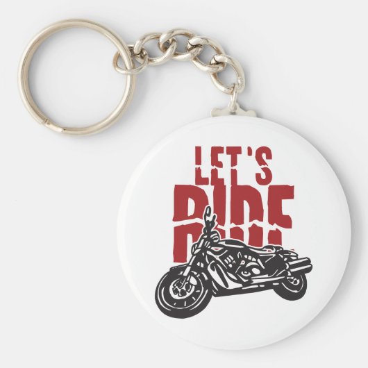 Laat het ontwerp van de motorfiets van Ride Sleutelhanger (Voorkant)