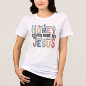 Laat het oordeel aan Jezus over Tri-Blend Shirt (Voorkant)