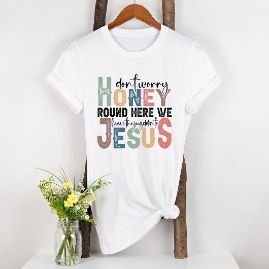 Laat het oordeel aan Jezus over Tri-Blend Shirt