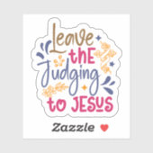 Laat het oordelen aan Jezus Sticker (Vel)