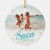 Laat het op een of andere plek sneeuwen door vacte keramisch ornament (Voorkant)