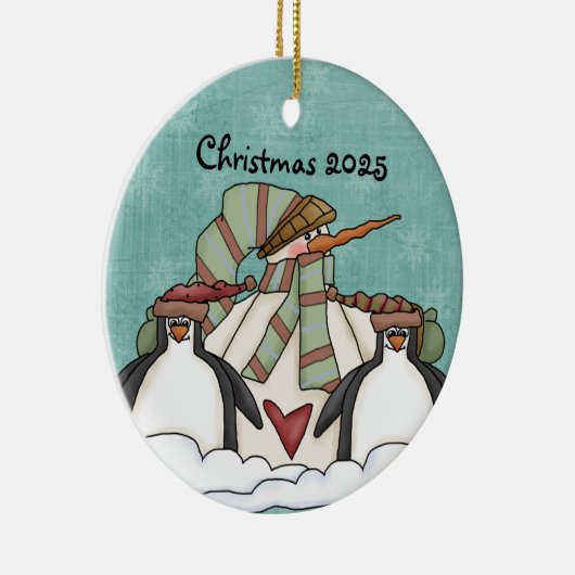 Laat het Ornament Snowman Keepomwille Sneeuwen (Rechts)