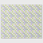 Laat het Paars Groen Sneeuwen met kerstkleuren Cadeaupapier (Vlak)