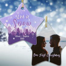 Laat het Paarse sneeuwen onze eerste kerst