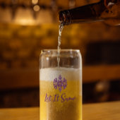 Laat het Paarse sneeuwvlok sneeuwen Blikvorm Glas