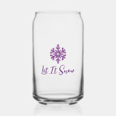Laat het Paarse sneeuwvlok sneeuwen Blikvorm Glas (Voorkant)