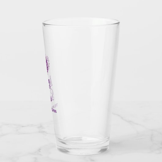 Laat het Paarse sneeuwvlok sneeuwen Glas (Links)