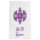Laat het Paarse sneeuwvlok sneeuwen Klein Cadeauzakje (Voorkant)