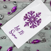 Laat het Paarse sneeuwvlok sneeuwen Klein Cadeauzakje