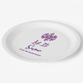 Laat het Paarse sneeuwvlok sneeuwen Papieren Bordje (Gekanteld)