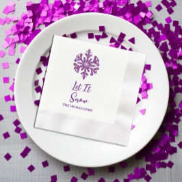 Laat het Paarse sneeuwvlok sneeuwen Servet