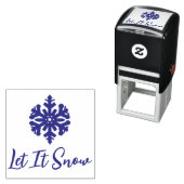 Laat het Paarse sneeuwvlok sneeuwen Zelfinktende Stempel (In situ)