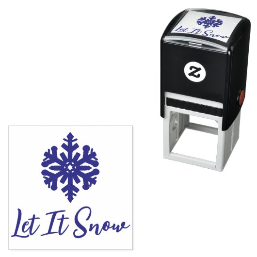 Laat het Paarse sneeuwvlok sneeuwen Zelfinktende Stempel (In situ)