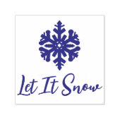 Laat het Paarse sneeuwvlok sneeuwen Zelfinktende Stempel (Design)